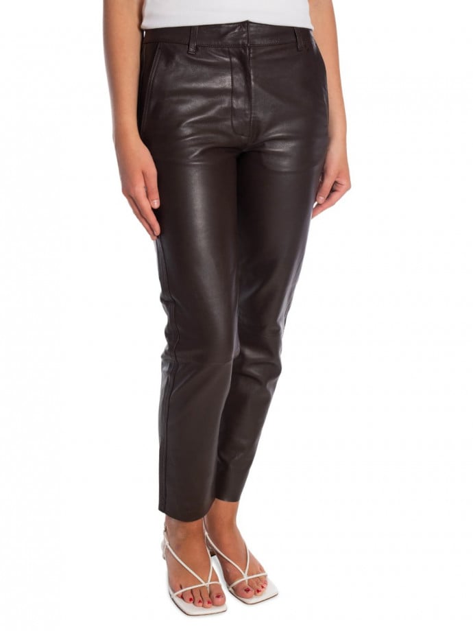 SELECTED FEMME SKINNBYXA MARIE COFFEE BEAN