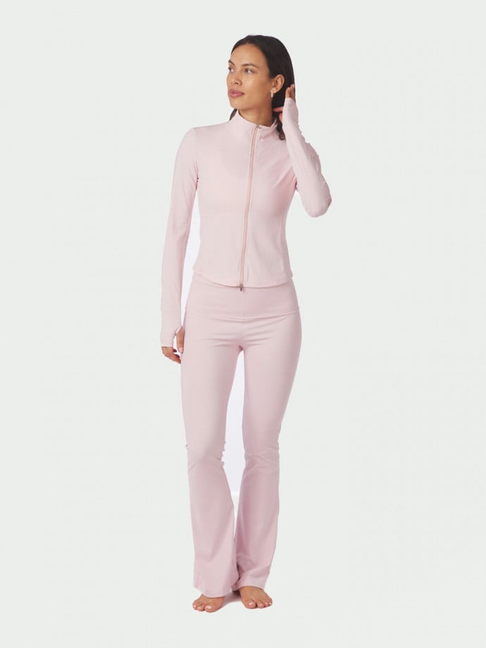 NEO NOIR TRÖJA NOLANA ZIP LIGHT PINK