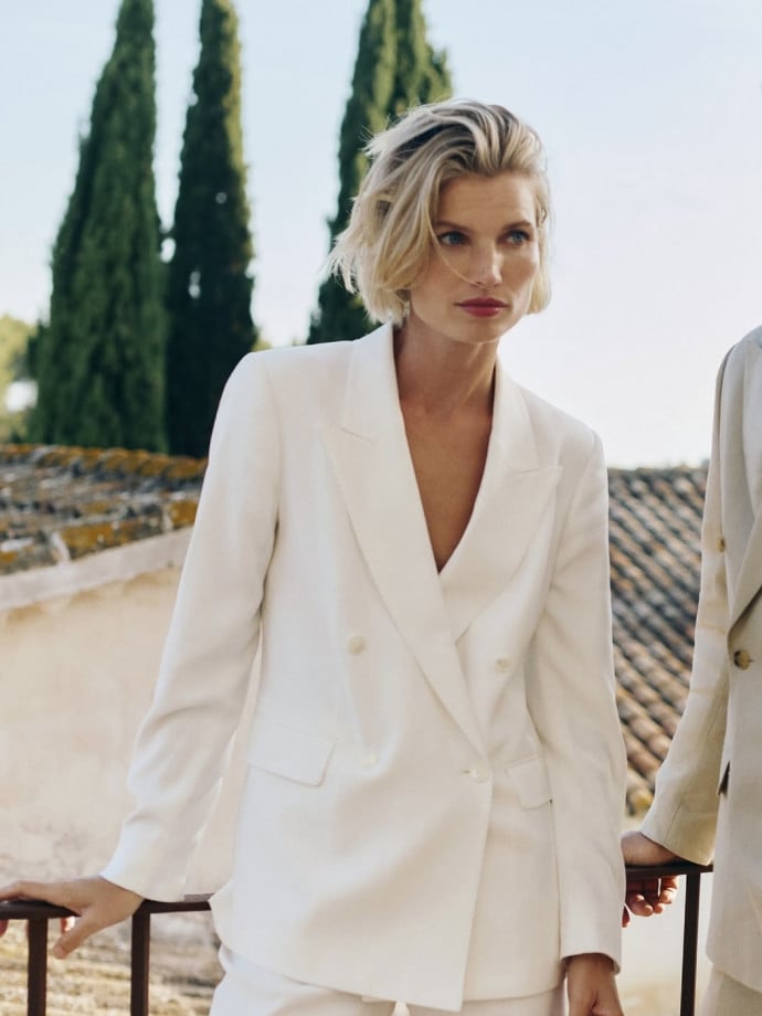 GANT KAVAJ DB FLUID CREPE WHITE 