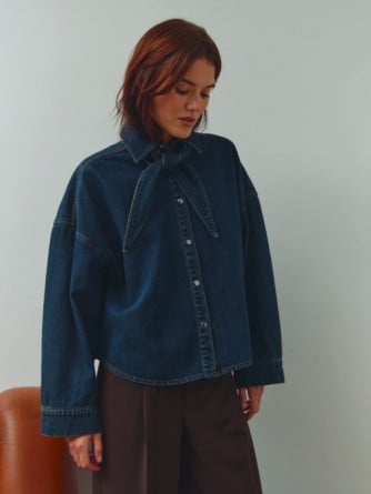 NOELLA SKJORTA LIRINNAH VINTAGE BLUE WASH