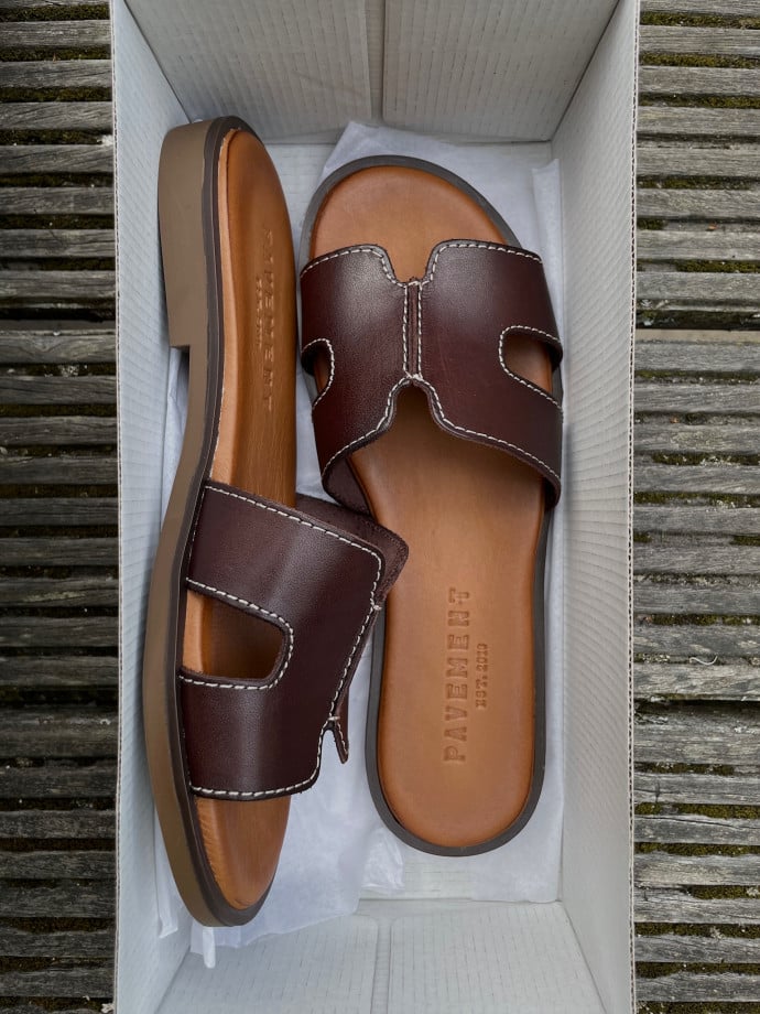 PAVEMENT SANDAL PAM LEATHER BROWN