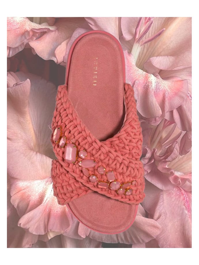 INUIKIISANDAL WOVEN STONES ROSE