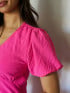 NEO NOIR KLÄNNING DARIAH STRUCTURE SOLID PINK
