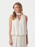 NEO NOIR TOPP INGE CHIFFON OFF WHITE