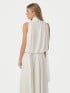 NEO NOIR TOPP INGE CHIFFON OFF WHITE