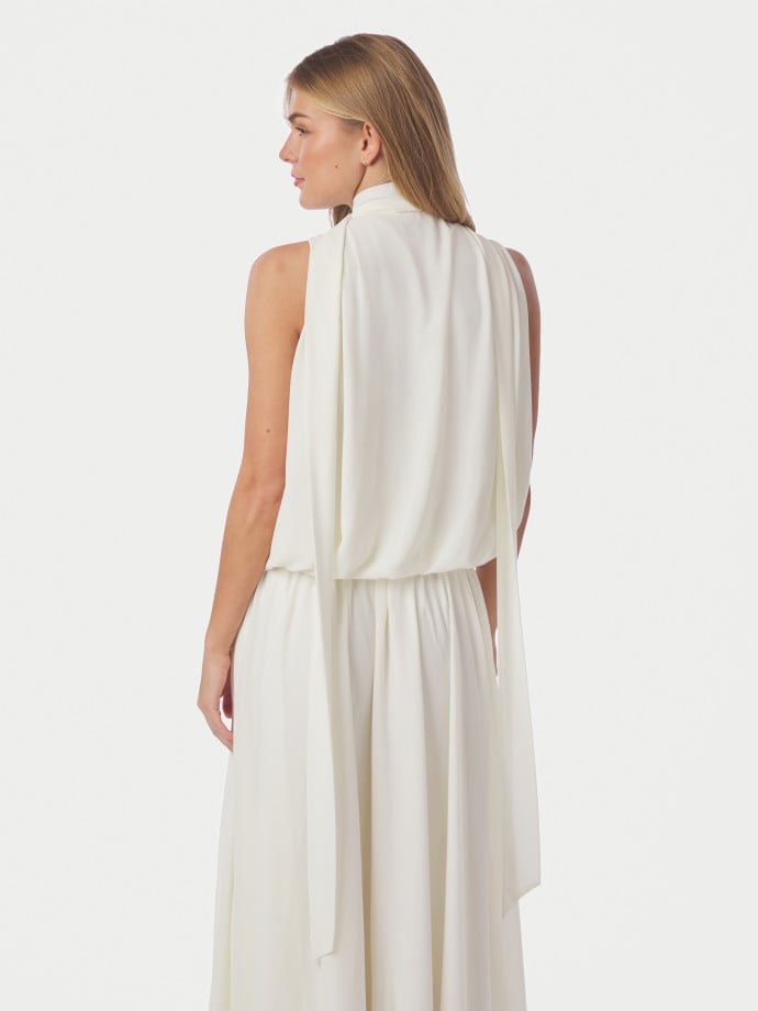 NEO NOIR TOPP INGE CHIFFON OFF WHITE