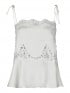 NEO NOIR TOPP KAELA HEAVY SATEEN LACE PEARL
