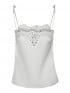 NEO NOIR TOPP KAELA HEAVY SATEEN LACE PEARL