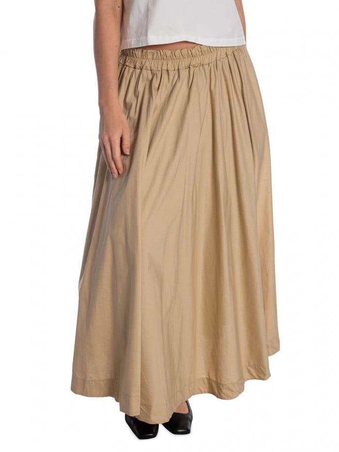 KJOL COTTON ELEGANT LONGCAMEL