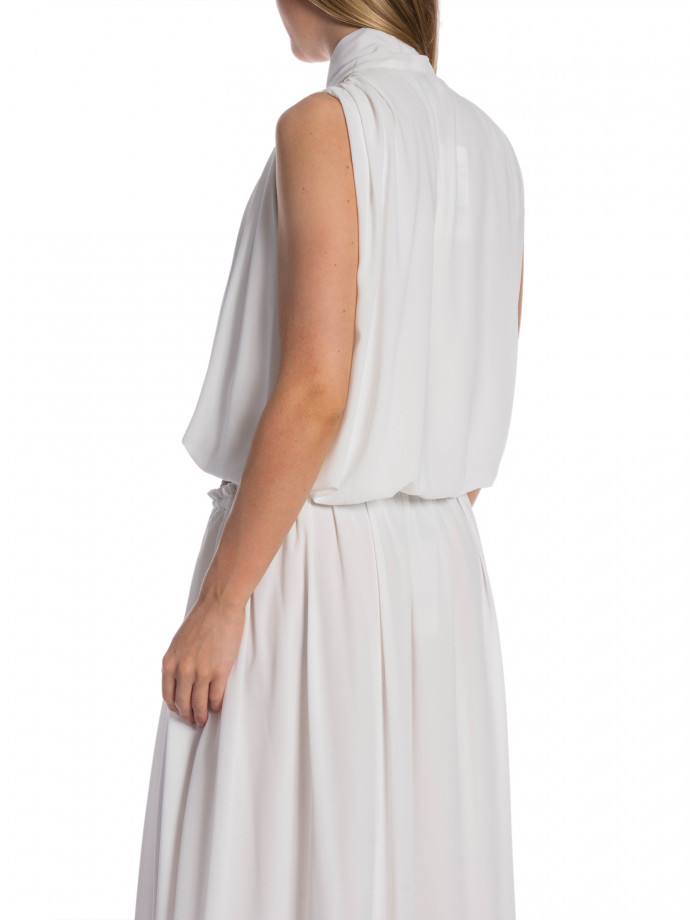 NEO NOIR TOPP INGE CHIFFON OFF WHITE