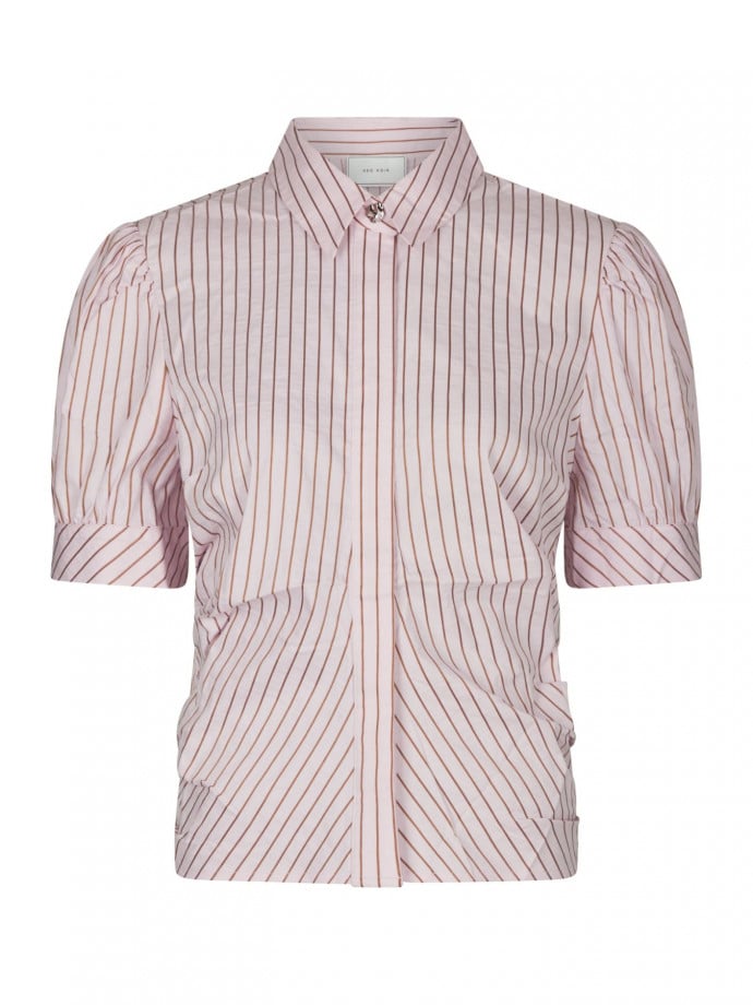 NEO NOIR SKJORTA FRANNIE STRIPE LIGHT PINK