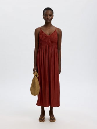 SELECTED FEMME KLÄNNING JACKIE CHERRY MAHOGANY