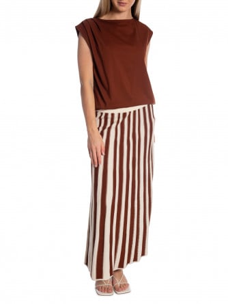 SELECTED FEMME KJOL LINA CHERRY MAHOGANY