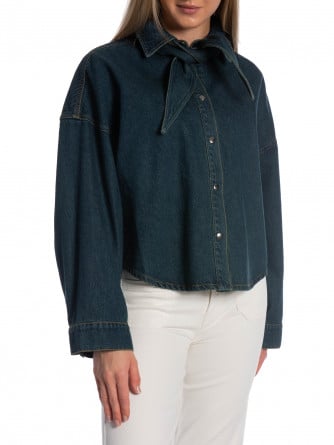NOELLA SKJORTA LIRINNAH VINTAGE BLUE WASH