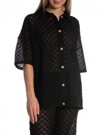 MALINA TOPP MOA OVERSIZED KNITTED BLACK
