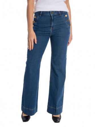 GANT JEANS FLARE NAUTICAL MID BLUE 