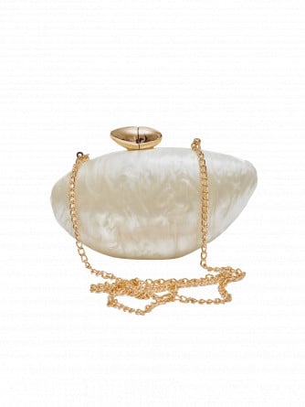 BOW19 DETAILS VÄSKA PEARL SHELL PEARL WHITE