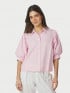 NEO NOIR SKJORTA ETTA SOFT STRIPE STONE LIGHT PINK