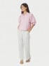 NEO NOIR SKJORTA ETTA SOFT STRIPE STONE LIGHT PINK