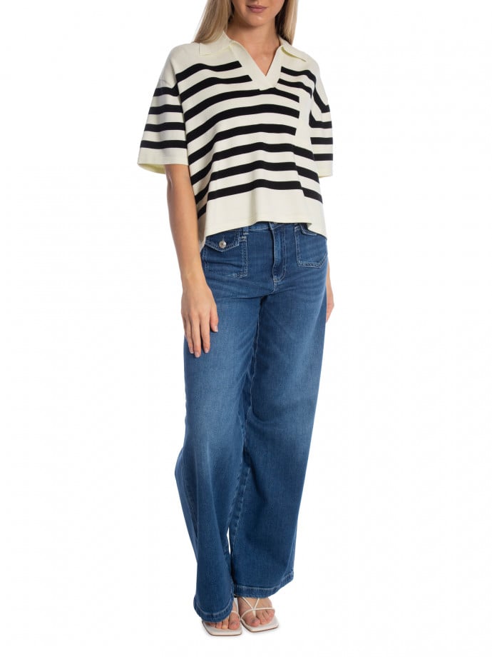 NOELLA TOPP MARYANN DARRYLL BLACK STRIPE