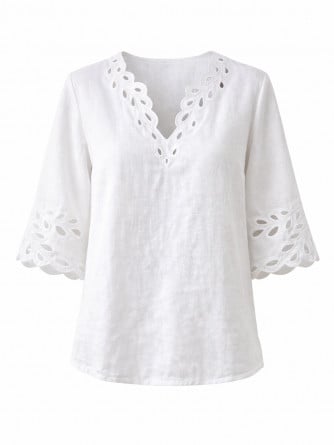 BLUS FLOWY WHITE