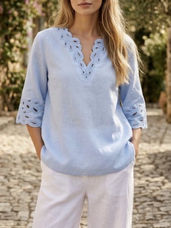 BLUS FLOWY LIGHT BLUE