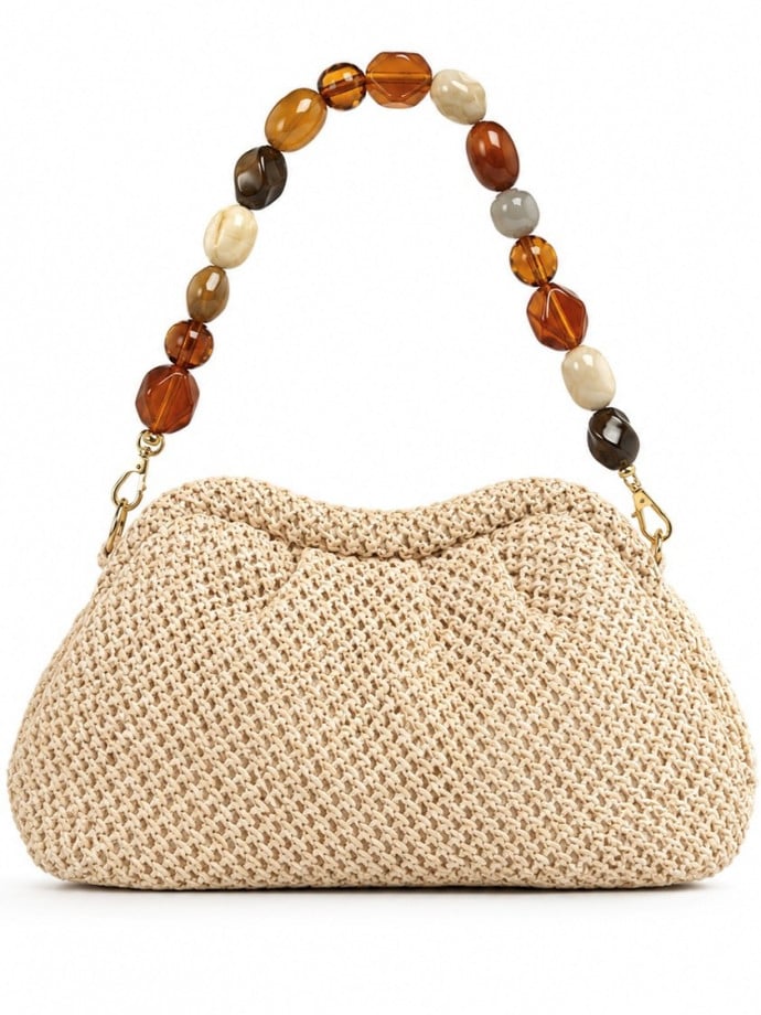 BOW19 DETAILS VÄSKA LOELLE BEAD CREAM