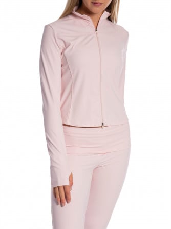 NEO NOIR TRÖJA NOLANA ZIP LIGHT PINK