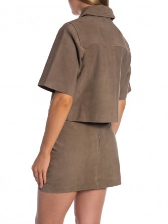 SELECTED FEMME SKJORTA SURI SUEDE PORTABELLA