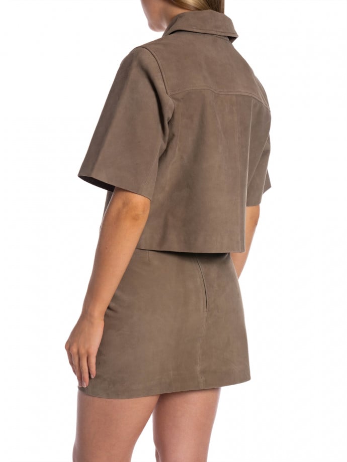 SELECTED FEMME SKJORTA SURI SUEDE PORTABELLA