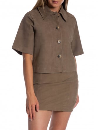 SELECTED FEMME SKJORTA SURI SUEDE PORTABELLA