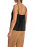SELECTED FEMME TOPP ALENA LACE TRIM STRAP BLACK