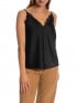 SELECTED FEMME TOPP ALENA LACE TRIM STRAP BLACK