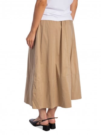 NEO NOIR KJOL YARA POPLIN LIGHT TAUPE