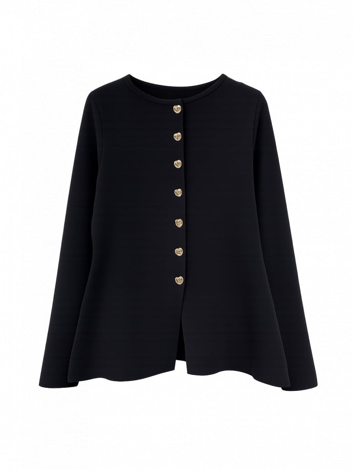 KOFTA GOLD BUTTONS BLACK