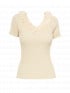 TOPP ELEGANT LAYERED RUFFLE BEIGE