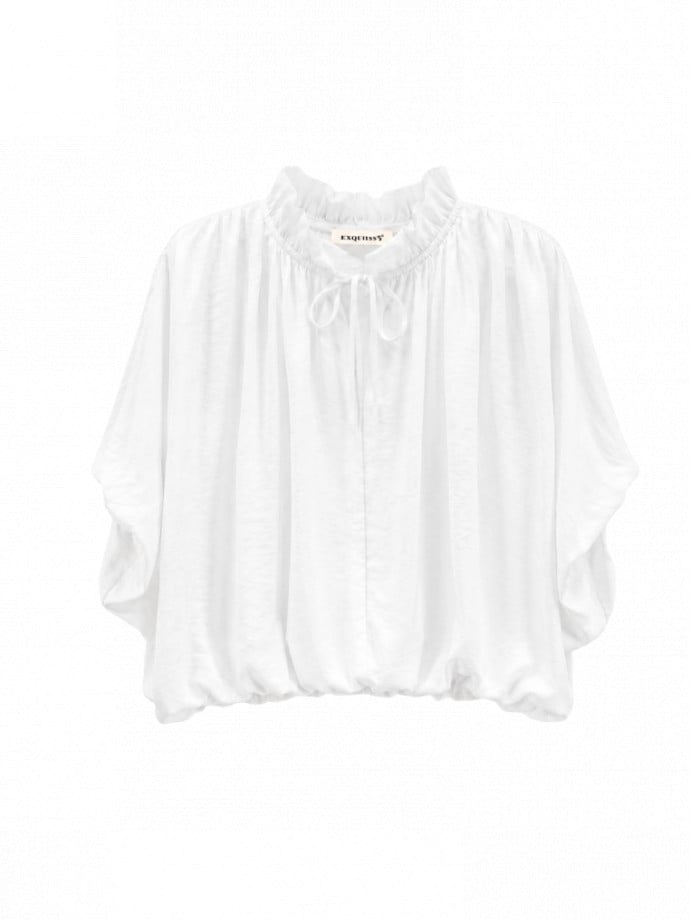 TOPP CROPPED BALLOON WHITE