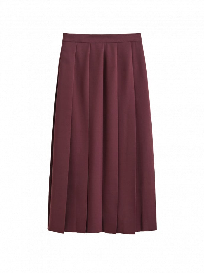 GANT KJOL WIDE PLEATED DARKENED WINE