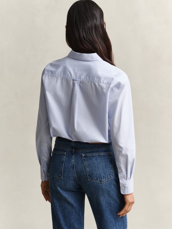 GANT SKJORTA REL CLASSIC POPLIN LIGHT BLUE