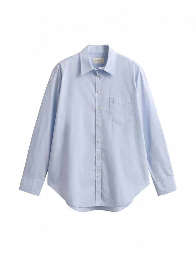 GANT SKJORTA REL CLASSIC POPLIN LIGHT BLUE