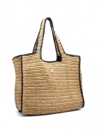 VÄSKA WOVEN RAFFIA TOTE NATURAL