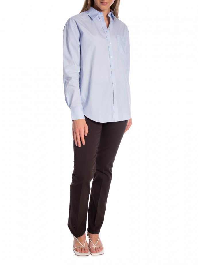GANT SKJORTA REL CLASSIC POPLIN LIGHT BLUE