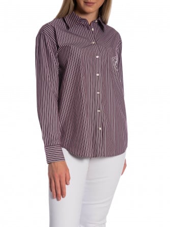 GANT SKJORTA REL CLASSIC POPLIN DARKENED WINE