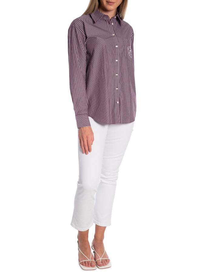 GANT SKJORTA REL CLASSIC POPLIN DARKENED WINE