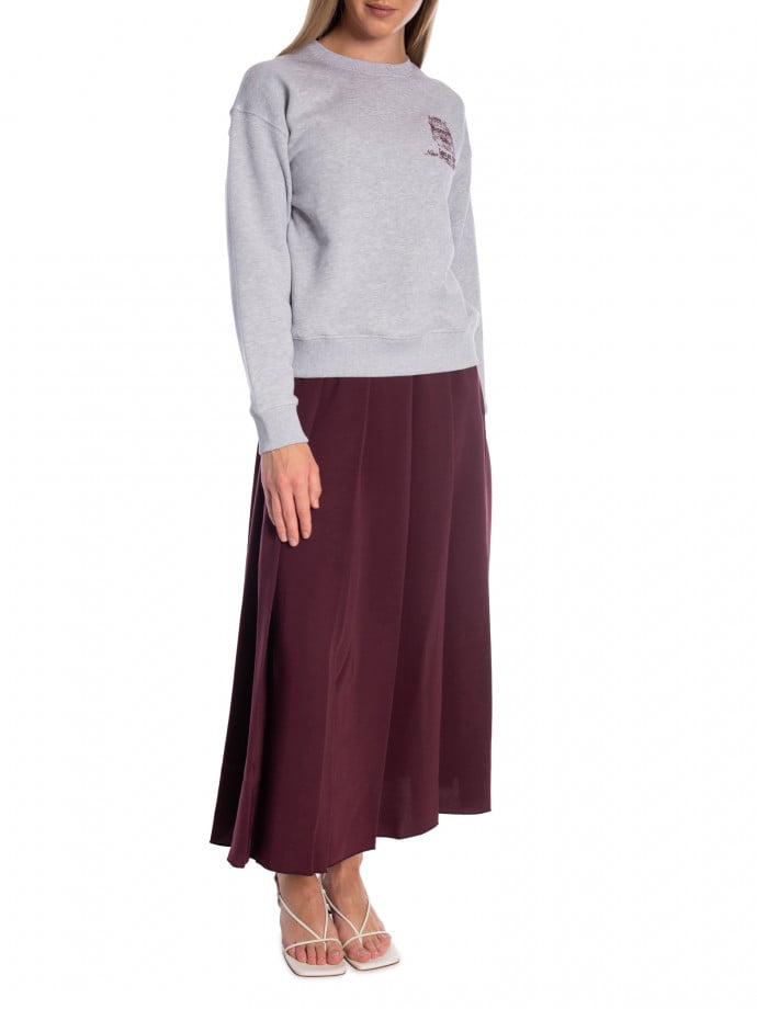GANT KJOL WIDE PLEATED DARKENED WINE