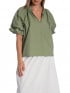 TOPP ROMANTIC PUFF SLEEVE KHAKI