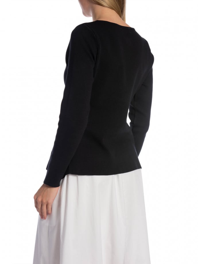 KOFTA GOLD BUTTON FLARED BLACK