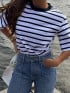 TWIST & TANGO TOPP CHELSEY NAVY WHITE STRIPE