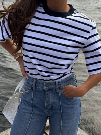 TWIST & TANGO TOPP CHELSEY NAVY WHITE STRIPE