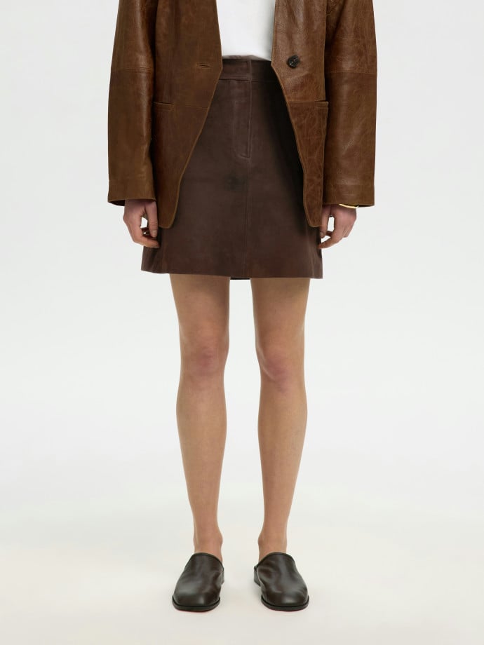 SELECTED FEMME KJOL KAYA SUEDE DELICIOSO